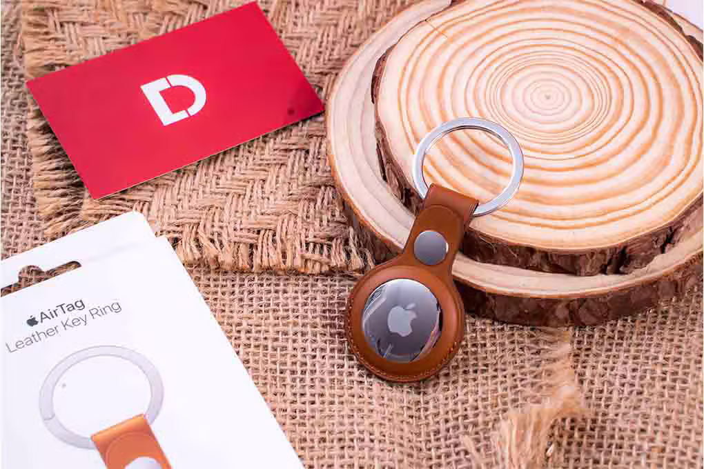 Apple AirTag Leather Key Ring Chính Hãng - ảnh 1