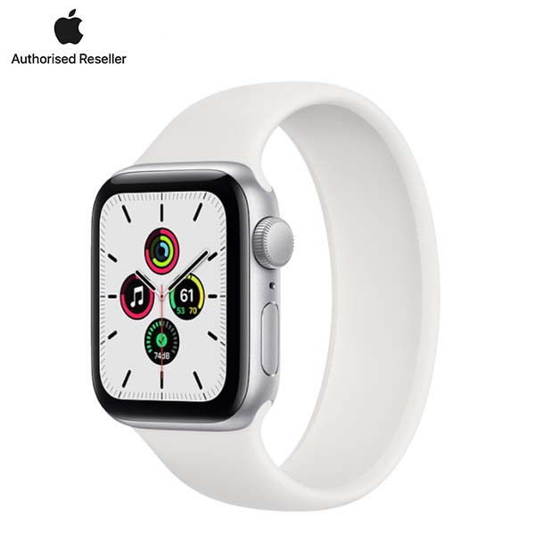 Apple Watch SE 40mm (GPS) viền nhôm bạc - Dây cao su | Chính Hãng VN/A