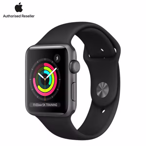 Apple Watch Series 3 38mm (4G) viền nhôm đen - Dây cao su cũ - ảnh 2