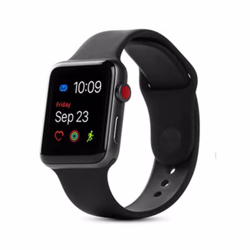 Apple Watch Series 3 38mm (4G) viền nhôm đen - Dây cao su cũ - ảnh 1