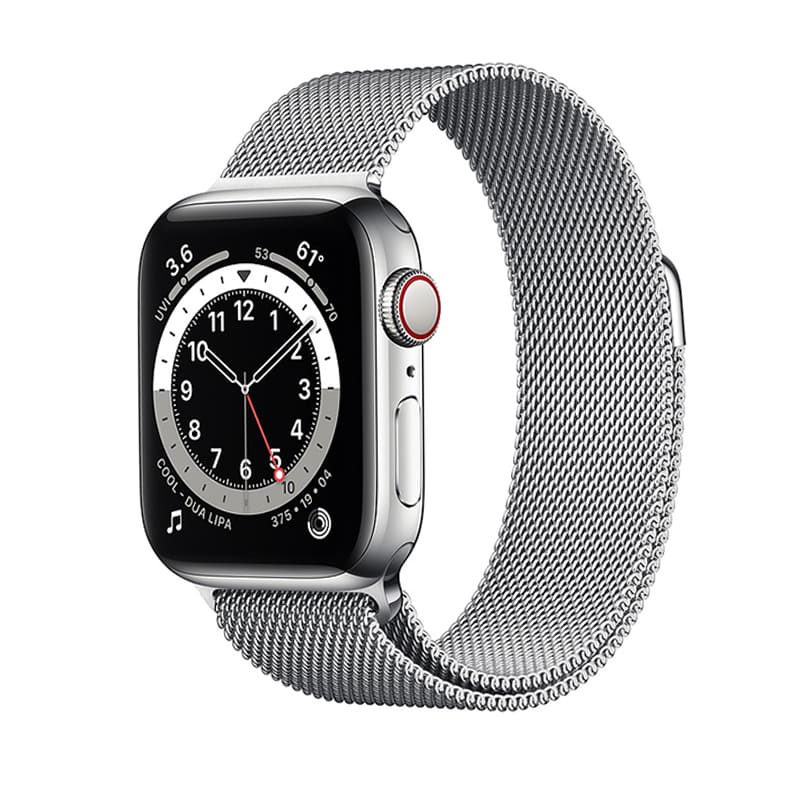 Apple Watch Series 6 44mm (4G) Viền thép bạc - Dây