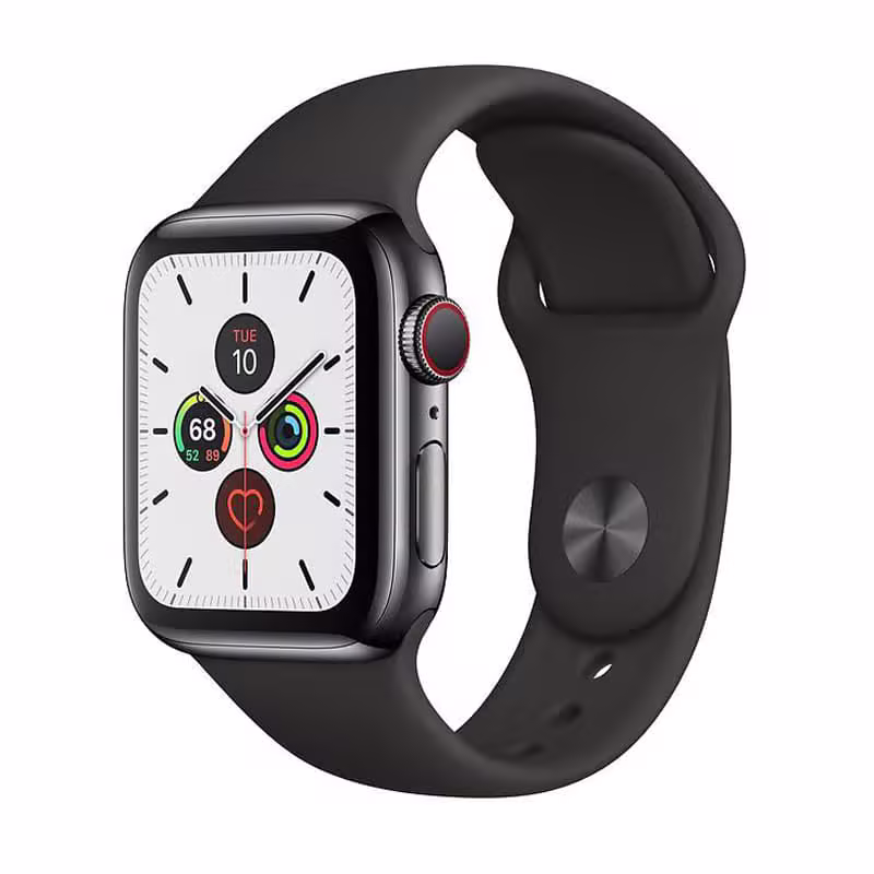 Apple Watch Series 5 40mm (GPS & LTE) cũ viền nhôm đen - Dây cao su - ảnh 2