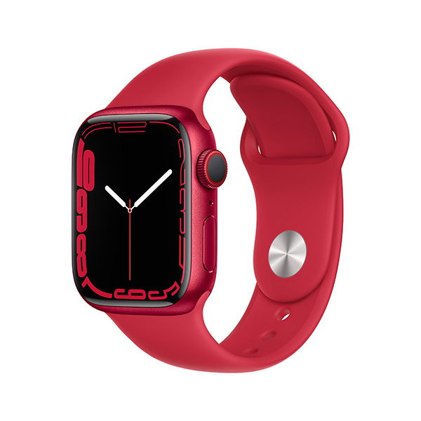 Apple Watch Series 7 45mm (4G) Viền nhôm - Dây cao su Chính Hãng (VN/A)-Màu đỏ