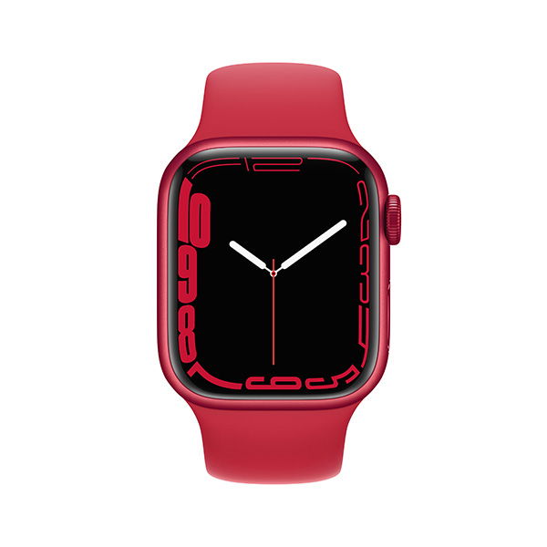 Apple Watch Series 7 45mm (4G) Viền nhôm - Dây cao su Chính Hãng (VN/A)-Màu đỏ