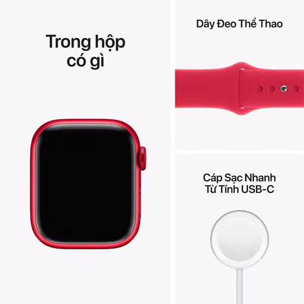 Apple Watch Series 8 41mm (LTE) Viền nhôm - Dây cao su - ảnh 4
