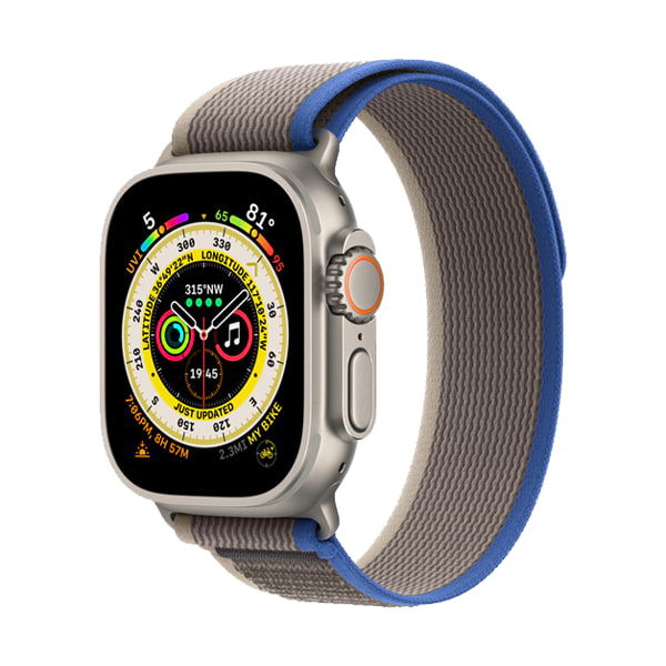 Apple Watch Ultra 49mm (LTE) viền Titan - Dây Trail Loop size S/M