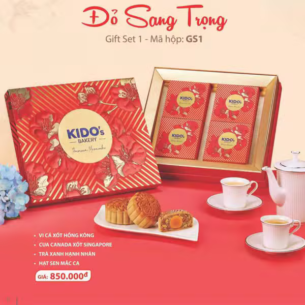 Bánh trung thu Kido Đỏ Sang Trọng-Combo - ảnh 1