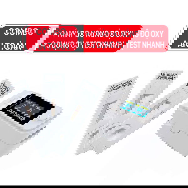 Bộ Combo y tế AN TOÀN (01 máy đo SPO2 + 03 dụng cụ test Covid-19)-Combo