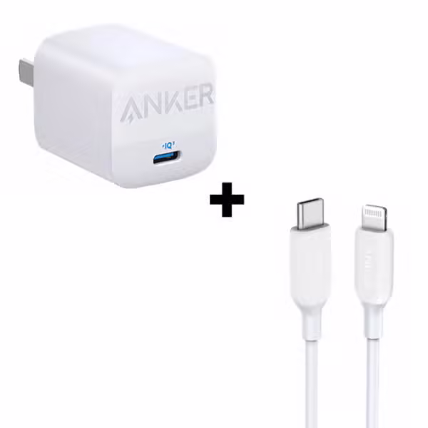 Bộ Combo cáp sạc Anker 30W Type-C to Lightning-Màu trắng - ảnh 2