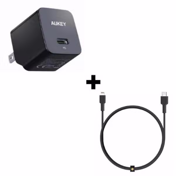 Bộ Combo cáp sạc Aukey 30W Lightning màu đen - ảnh 2
