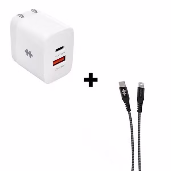 Bộ Combo cáp sạc Hyper 20w Type-C to Lightning-Màu đen - ảnh 1