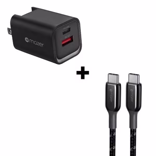 Bộ Combo cáp sạc Mazer 33W USB-C to USB-C-Màu đen - ảnh 2
