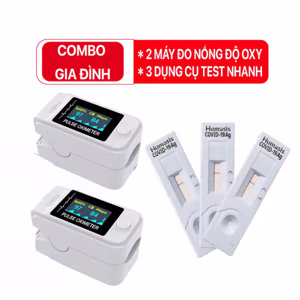Bộ Combo y tế GIA ĐÌNH (02 máy đo SPO2 + 03 dụng cụ test Covid-19)-Combo - ảnh 2
