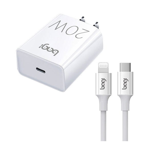 Bộ sạc nhanh Bagi PD20W Type-C to Lightning