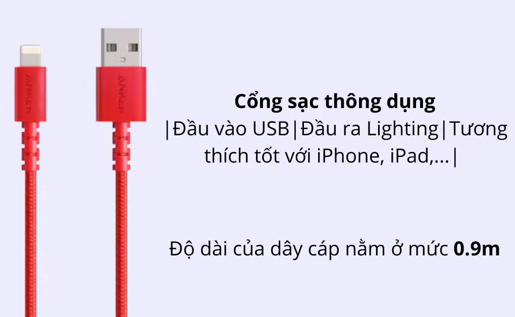 Bộ Combo cáp sạc Anker 12W Lightning A8012-Màu đen - ảnh 4