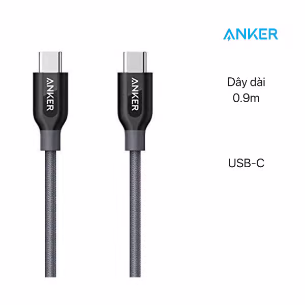 Dây cáp sạc Anker PowerLine+ USB-C to USB-A 3.0 0. - ảnh 2