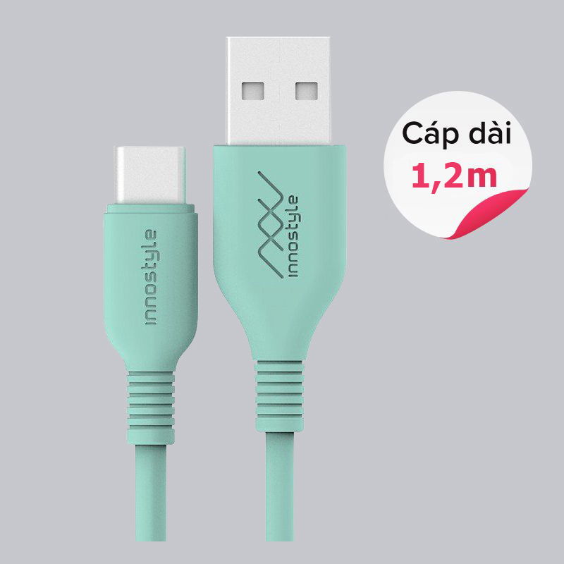 Cáp sạc Innostyle Jazzy USB-A to USB-C 1.2m