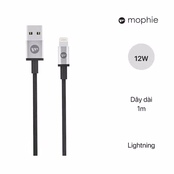 Cáp sạc Lightning Mophie 1m - ảnh 2