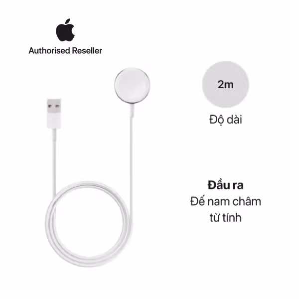 Cáp sạc Apple Watch 2m Chính hãng-Màu trắng - ảnh 2