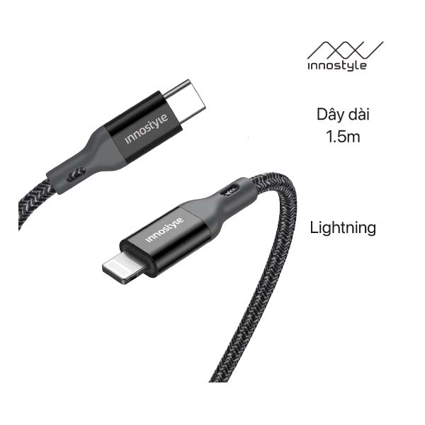 Cáp sạc Innostyle PowerFlex C-Lightning MFi 1.5m