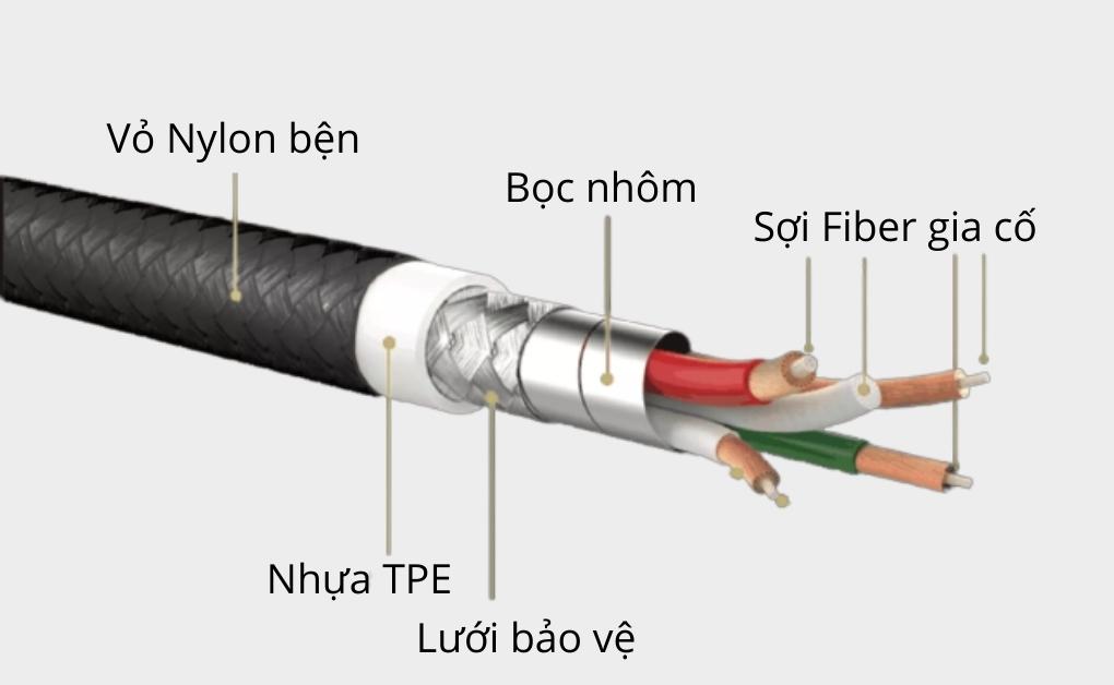 Cáp sạc MAZER ALU.DURA.TEK USB-C to Lightning