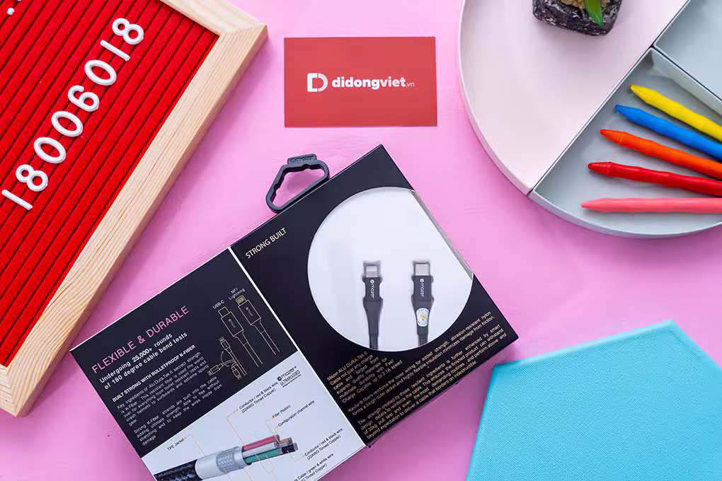 Cáp sạc MAZER Power Link II USB-C to Lightning PD3 - ảnh 2
