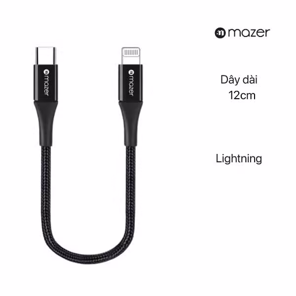 Cáp sạc MAZER Power Link II USB-C to Lightning PD3 - ảnh 1