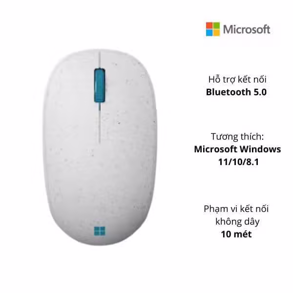 Chuột không dây Ocean Plastic Microsoft-Màu trắng - ảnh 2