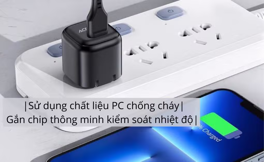 Sạc ACEFAST 12W 1 cổng USB-A (US) - DA1 màu đen - ảnh 5
