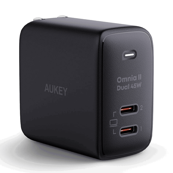 Củ Sạc GAN 45W Aukey Omnia 2 Cổng B4T