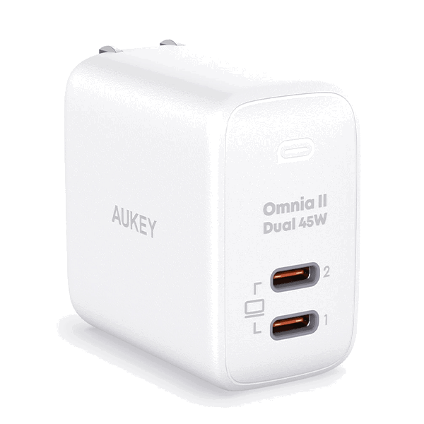 Củ Sạc GAN 45W Aukey Omnia 2 Cổng B4T