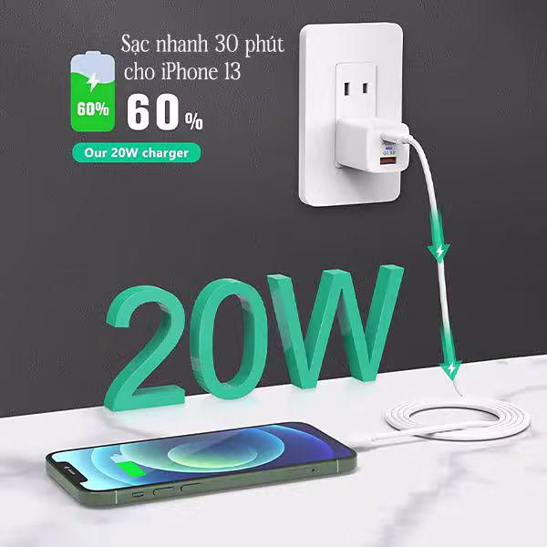 Sạc nhanh 20W Zoda - ảnh 5
