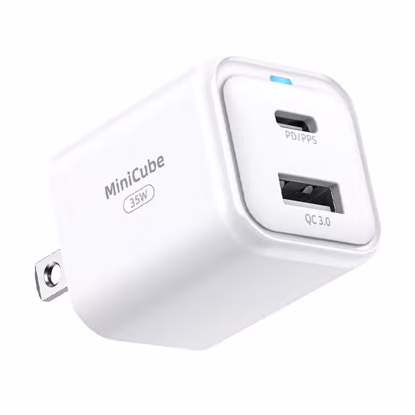 Củ sạc nhanh Innostyle MiniCube GaN II PD/PPS 35W 2 Cổng IC35CAWHT - ảnh 1