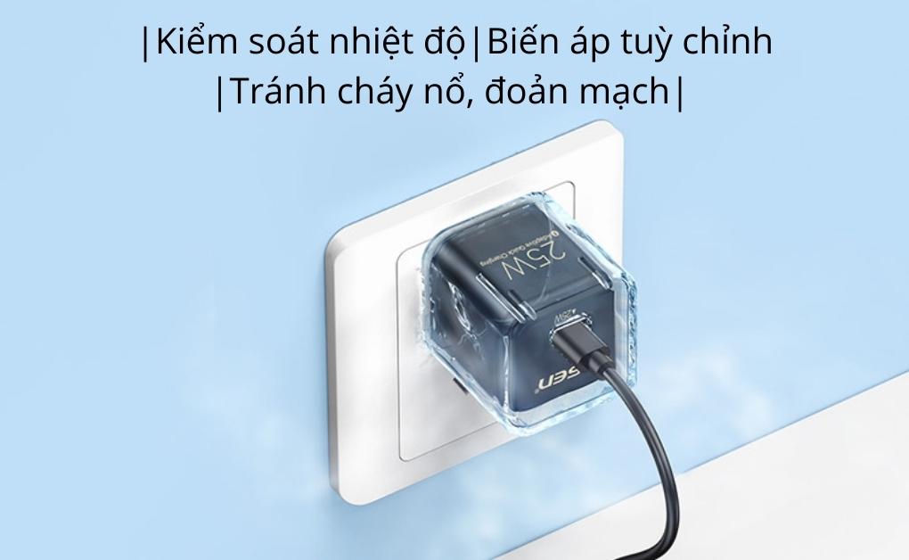 Sạc PISEN Quick ice Crystal PD 25W / Mini PD 25W