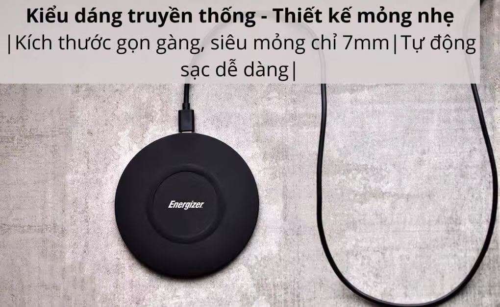 Đế sạc không dây Energizer 15W - WCP105BK-Màu đen - ảnh 3