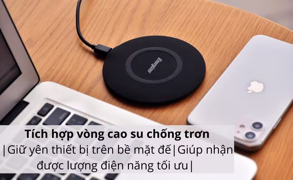 Đế sạc không dây Energizer 15W - WCP105BK-Màu đen - ảnh 5