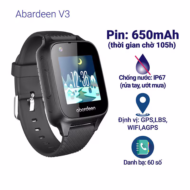 Đồng hồ định vị trẻ em Abardeen V3 - ảnh 2