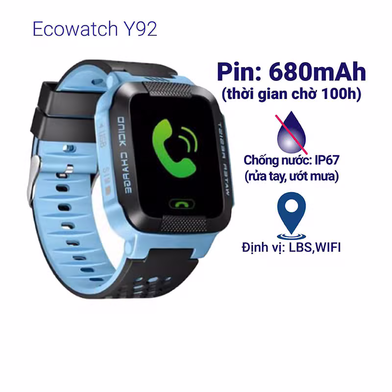 Đồng hồ định vị trẻ em Ecowatch Y92 - ảnh 1