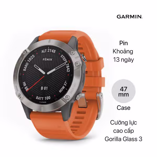 Đồng hồ thông minh Garmin Fenix 6 - ảnh 1