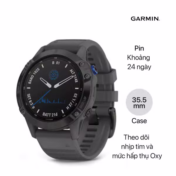 Đồng hồ thông minh Garmin Fenix 6 Pro Solar - ảnh 1