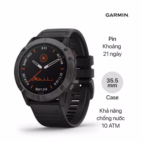 Đồng hồ thông minh Garmin Fenix 6X Pro Solar - ảnh 1