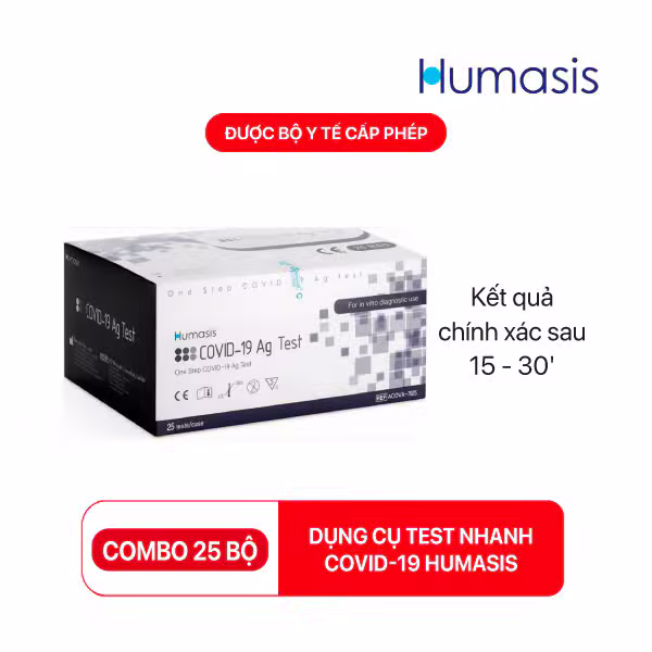 Kit test nhanh Covid-19 Humasis - Bộ Dụng cụ xét nghiệm nhanh (Nguyên hộp 25 bộ) - ảnh 2