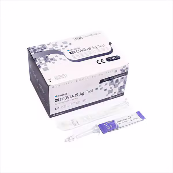 Kit test nhanh Covid-19 Humasis - Bộ Dụng cụ xét nghiệm nhanh (Nguyên hộp 25 bộ) - ảnh 1