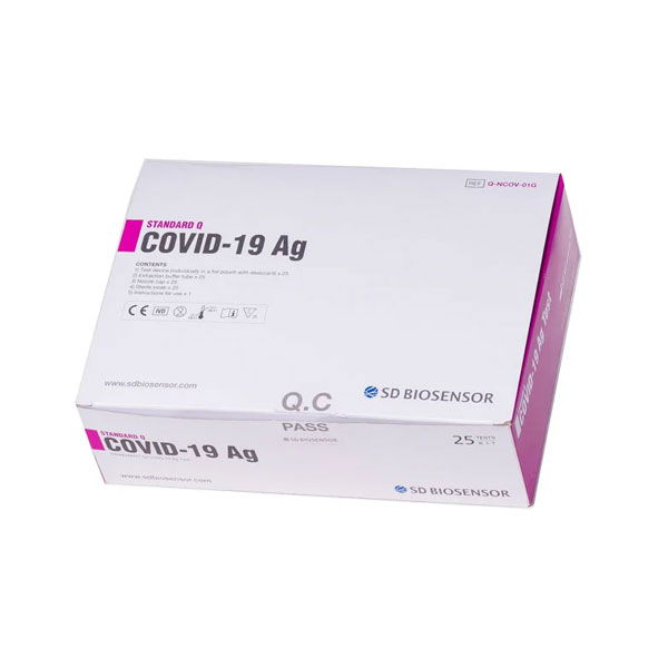 Kit test nhanh Covid-19 Standard Q - Bộ Dụng cụ xét nghiệm nhanh (Nguyên hộp 25 bộ)