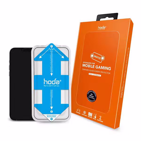 Kính cường lực iPhone 13/13 Pro HODA nhám có viền đen - ảnh 2