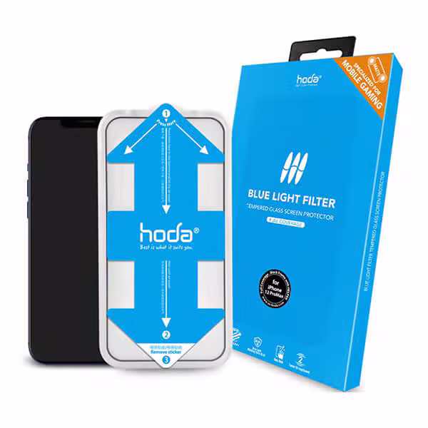 Kính cường lực iPhone 13 Pro Max HODA 2in1 chống vân tay và chống ánh sáng xanh - ảnh 1