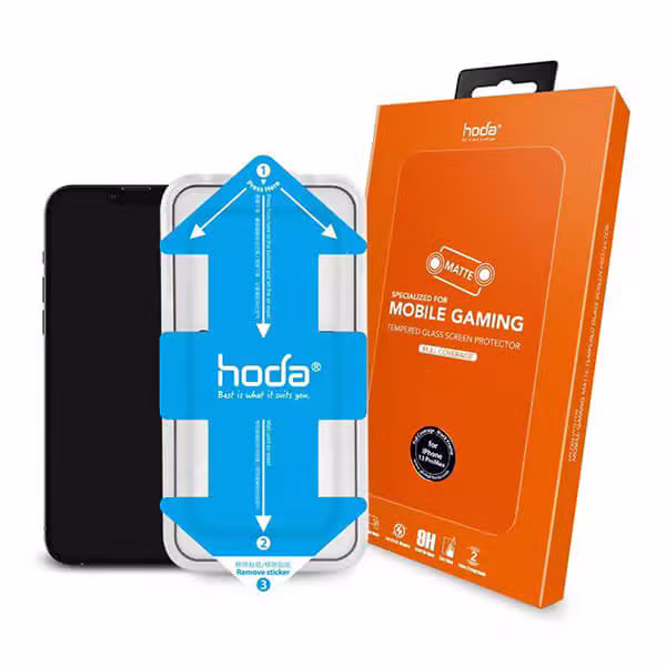 Dán cường lực iPhone 13 Pro Max Hoda nhám có viền đen - ảnh 2