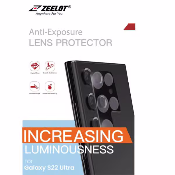 Dán cường lực camera Zeelot S22 Ultra/Plus-Trong suốt - ảnh 1