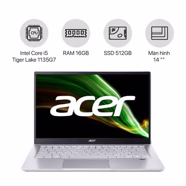 Laptop Acer Swift 3 SF314-511-56G1 NX.ABLSV.002 (i - ảnh 1