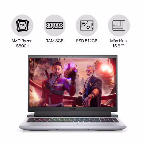 LAPTOP DELL G15 RYZEN EDITION 5515/ R7 5800H 8GB/5 - ảnh 1